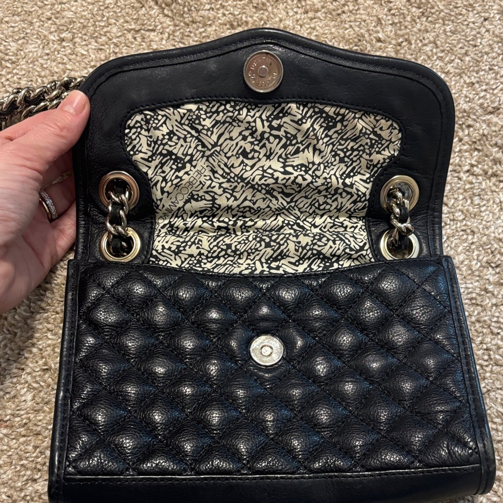 Rebecca Minkoff Black Quilted Chain Shoulder Bag - Picture 5 of 10